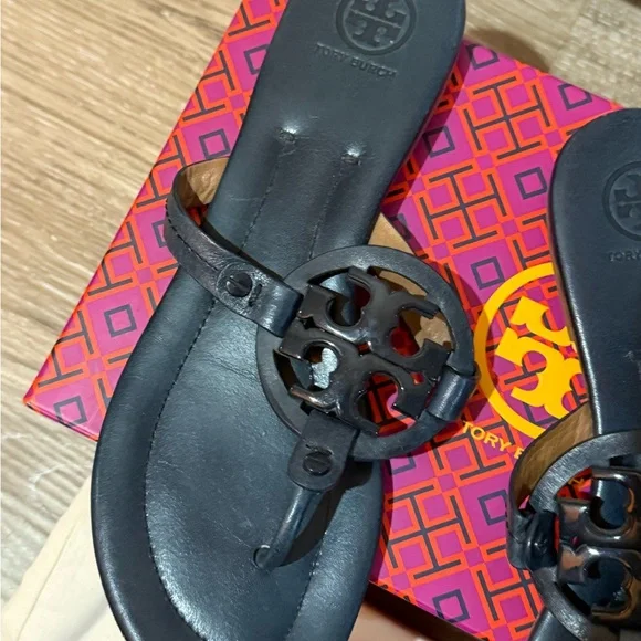 EUC Tory Burch Black Sandals with Box and Dust Bag - Picture 5 of 8